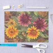  Herfst Bloemen en bladeren Herfstbloemen Tissuepapier (Craft)