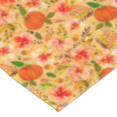 Herfst Bloemen en Pompoenen-Oogst Home Decor Tafelkleed (Gekanteld)