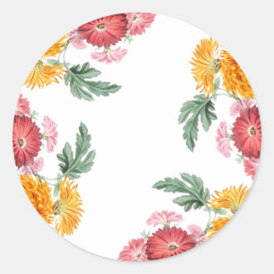 Herfst Bloemen Envelop Seal Stickers