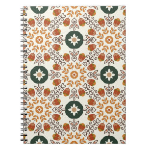 Herfst Bloemen Geometrisch, naadloos. Notitieboek