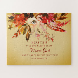 Herfst Bloemen Gouden Ivoor Be My Bloemenmeisje Legpuzzel