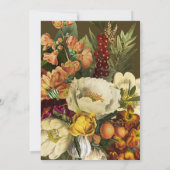 Herfst Bloemen Halloween Party uitnodiging (Achterkant)