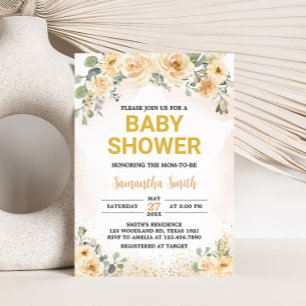 Herfst Bloemen Herfst Baby shower Uitnodiging