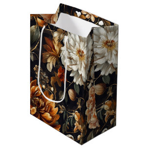 Herfst Bloemen Herfst Botanische  Patroon Medium Cadeauzakje