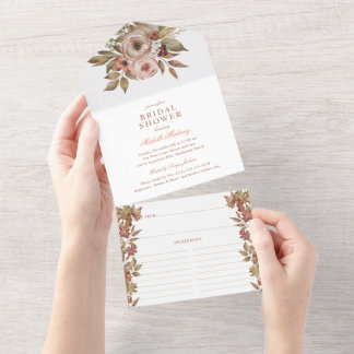 Herfst Bloemen Herfst Vrijgezellenfeest en Recept All In One Uitnodiging