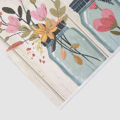 Herfst Bloemen in Mason Jars Decoupage Tissuepapier (Detail)