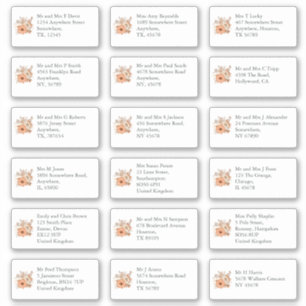 Herfst Bloemen Individuele Ontvanger Naam Adres Sticker