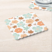 Herfst Bloemen Kartonnen Onderzetters (Gebogen)