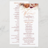 Herfst Bloemen Katholiek Huwelijksprogramma met mi (Voorkant / Achterkant)