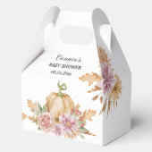 Herfst Bloemen Kleine Pompoen Baby shower Bedankdoosjes (Voorkant)