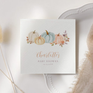 Herfst Bloemen Kleine Pompoen BABY SHOWER Servet