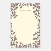 Herfst Bloemen Lijst CUSTOM NAAM Notitieblok Post-it® Notes (Voorkant)