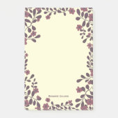 Herfst Bloemen Lijst CUSTOM NAAM Notitieblok Post-it® Notes (Voorkant)