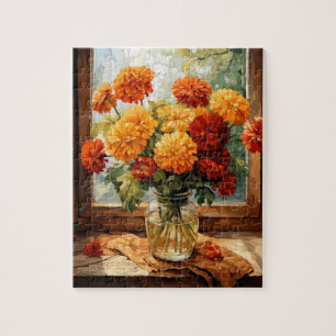 Herfst Bloemen Marigold Puzzel 110 Stks. 20,3 x 25