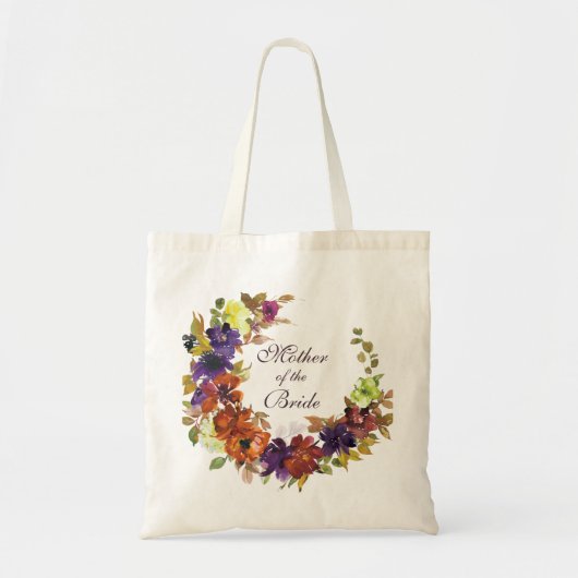 Herfst Bloemen Moeder van de bruid Bruiloft Tote Bag (Voorkant)