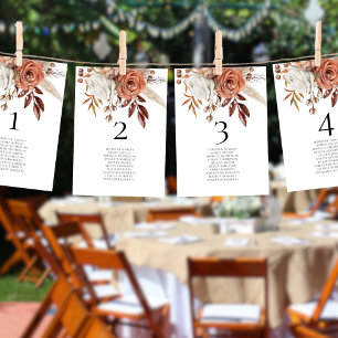 Herfst Bloemen Namen Zitting Grafiek Tafel Nummer Bedankkaart