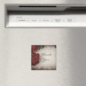 Herfst bloemen op gelijnd papier Hartelijk dank Magneet (Insitu (Vaatwasser))