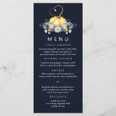 Herfst Bloemen Pompoen Bruiloft Menu (Voorkant)