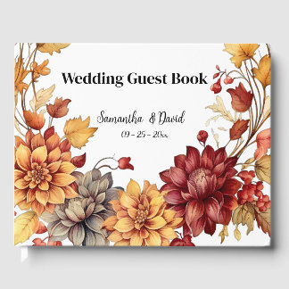 Herfst Bloemen & Pompoenen Bruiloft Gastenboek