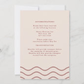 Herfst Bloemen Terracotta Pampas Grass Wedding Kaart (Achterkant)