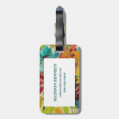 Herfst Bloemen Van Blijdschap Bagagelabel (Achterkant verticaal)