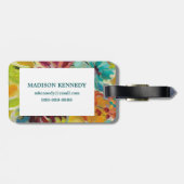 Herfst Bloemen Van Blijdschap Bagagelabel (Achterkant horizontaal)