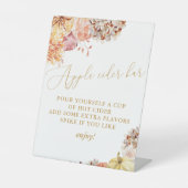 Herfst Bloemen Vrijgezellenfeest Appelcider Reclamebord Met Voetstuk (Voorkant)