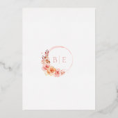 Herfst Bloemen Waterverf Bruiloft Folie Uitnodiging (Achterkant)