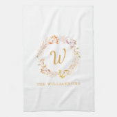 Herfst Bloemen Waterverf Rustiek Gepersonaliseerde Theedoek (Verticaal)