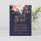 Herfst Bloemen We Zijn Getrouwd Elopement Ontvangs Kaart (Staand voorkant)