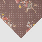 Herfst Bloemen Wildbloem Vlinder Bruin Decoupage Tissuepapier (Detail)