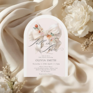 Herfst Bloemen Witte Boog Herfst in Liefde Baby sh Kaart