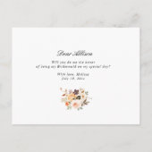 herfst bloemen zal je mijn bruidsmeisje kaart (Achterkant)