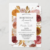 Herfst Bloemendiner Verjaardag Kaart (Voorkant / Achterkant)