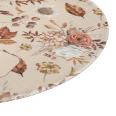 Herfst bloemenelegante retro familienaam gepersona snijplank (Hoek)