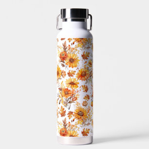 Herfst bloemenpatroon B01 Waterfles