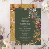 Herfst Bloemenpompoen Boho Bridal Shower Invitatio Kaart