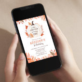 Herfst Bloemenpompoen eerste verjaardag Kaart