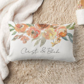 Herfst bloemens throw kussen voor pasgetrouwden (Deken)