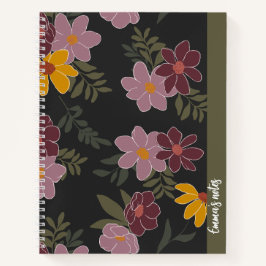Herfst bloemenspiraal notitieboek | schattig dagbo