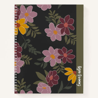 Herfst bloemenspiraal notitieboek | schattig dagbo