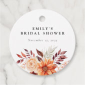 Herfst Bloemige Boho Bruidsmeisjesfeest Bedankjes Labels (Voorkant)