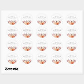 Herfst Bloemige Boho Bruidsmeisjesfeest Ronde Sticker (Vel)