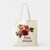 Herfst bloemige bruid-moeder trouwcadeau tote bag (Achterkant)