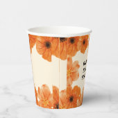 Herfst bloemige bruidsdouche papieren bekers (Rechts)