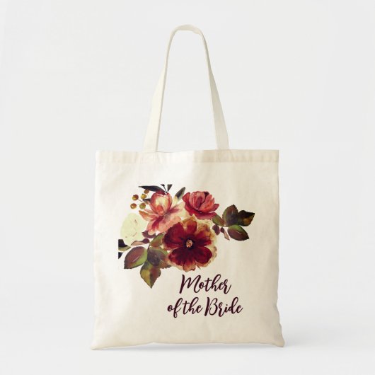 Herfst bloemige bruidsmoeder trouwcadeau tote bag (Voorkant)