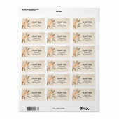 Herfst Bloemige Elegante Trouwadres Etiket (Full Sheet)