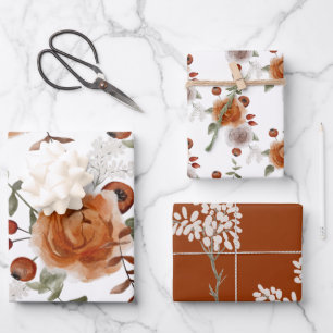 Herfst Bloemige Inpakpapier Vellen 