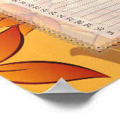 Herfst Bloemige Oneindige Kalender Poster (Hoek)