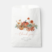 Herfst Bloemige Pompoen Bruiloft Feest Bedankzakje (Voorkant)